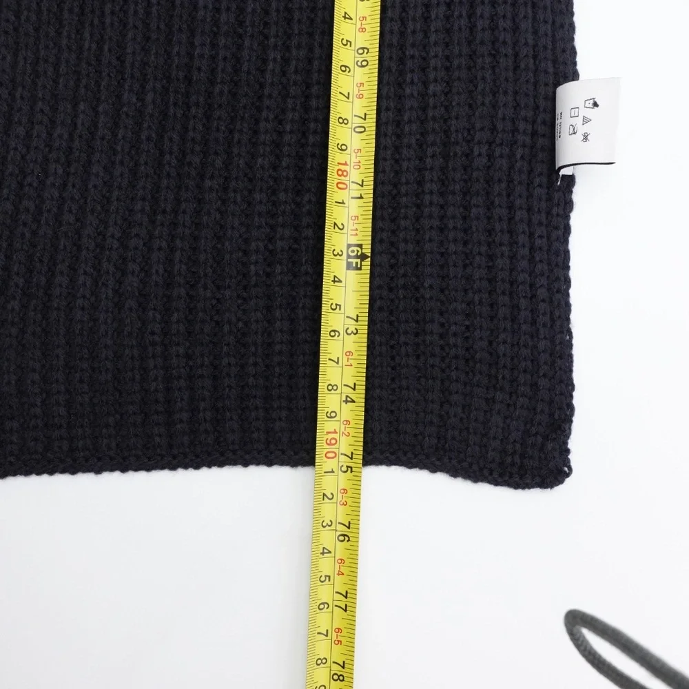 NEW Calvin Klein Men's Chunky Wave Knitted Scarf S14311 Navy Blue $55 MSRP